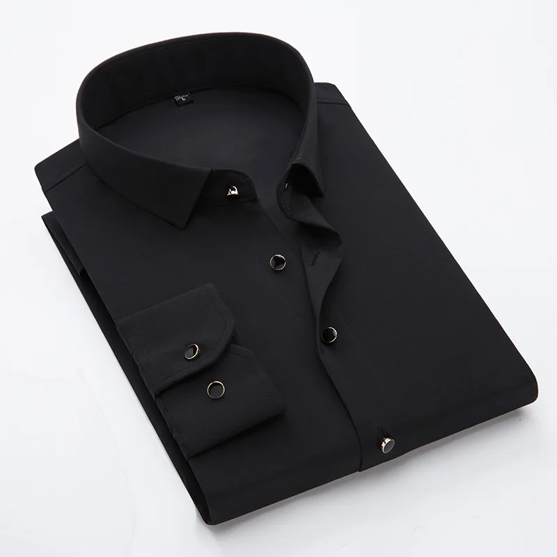 AIRGRACIAS 2018 Мужская рубашка однотонная модная Camisa Masculina с длинным рукавом мужская