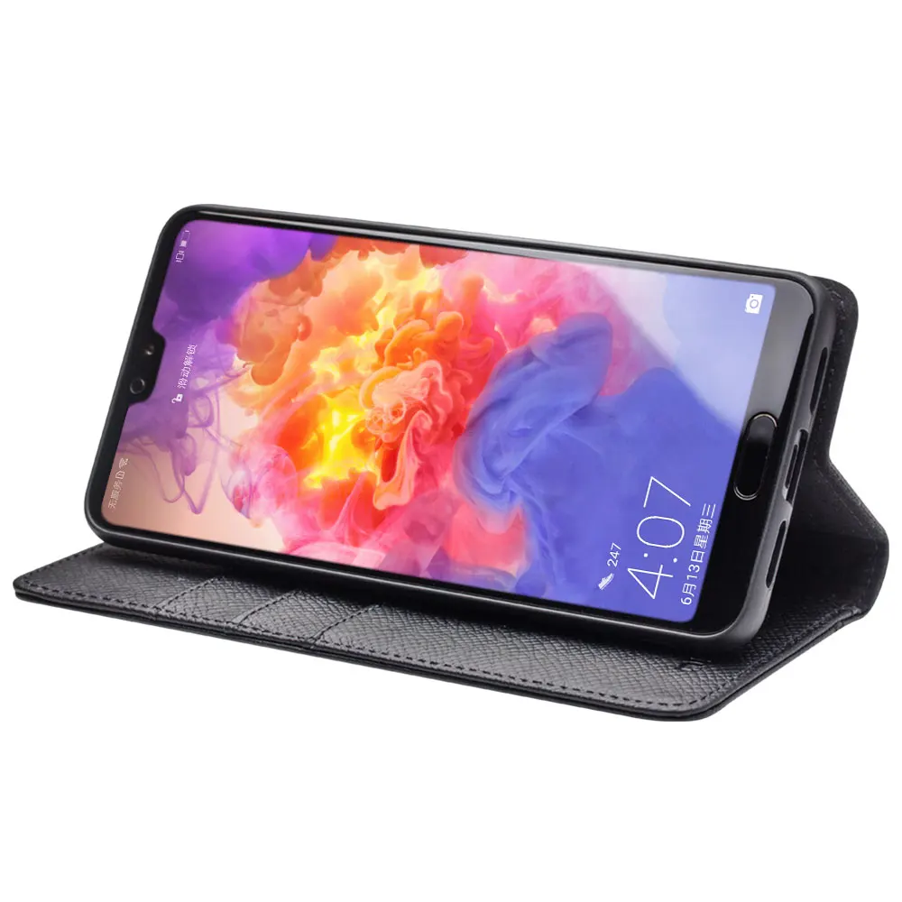 Чехол-книжка QIALINO из натуральной кожи для Huawei P20 чехол-бумажник ручной работы с