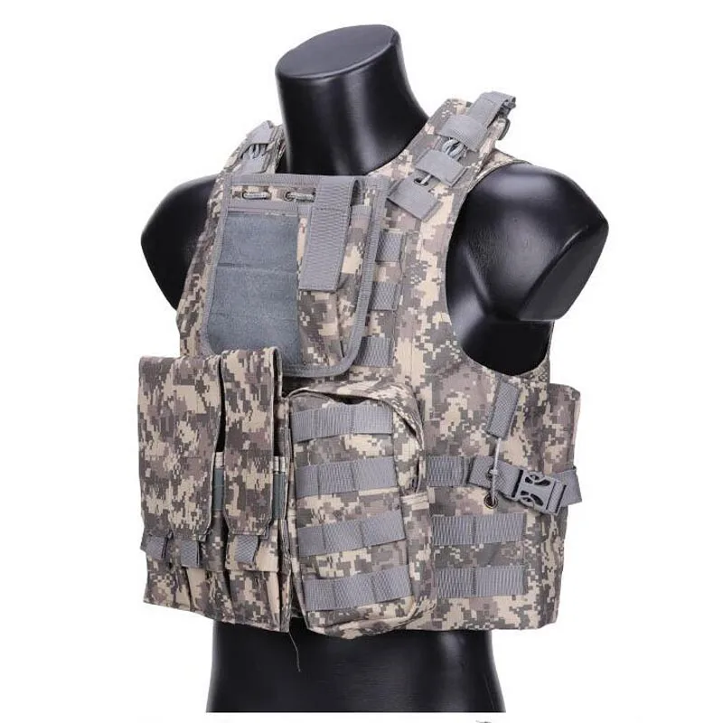 ACU USMC Камуфляжный военный армейский защитный жилет Molle тактический жилет-амфибия Пейнтбол страйкбол охотничий жилет Nody Armor - Цвет: ACU