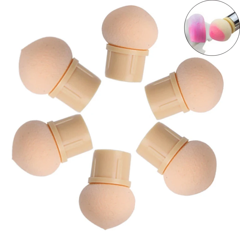 6 шт. сменных острый круглый спонж головки для градиентная кисть тент от солнца