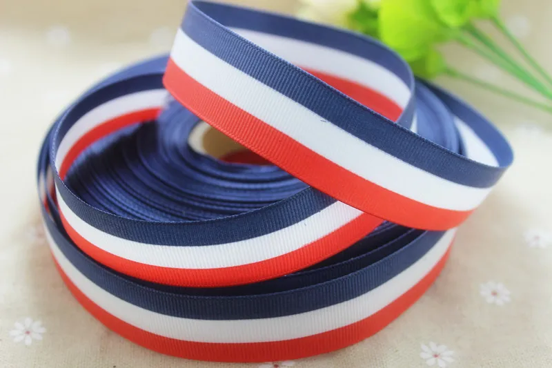 Оптовая продажа 50 ярдов/партия корсажная лента с двухсторонним принтом красная