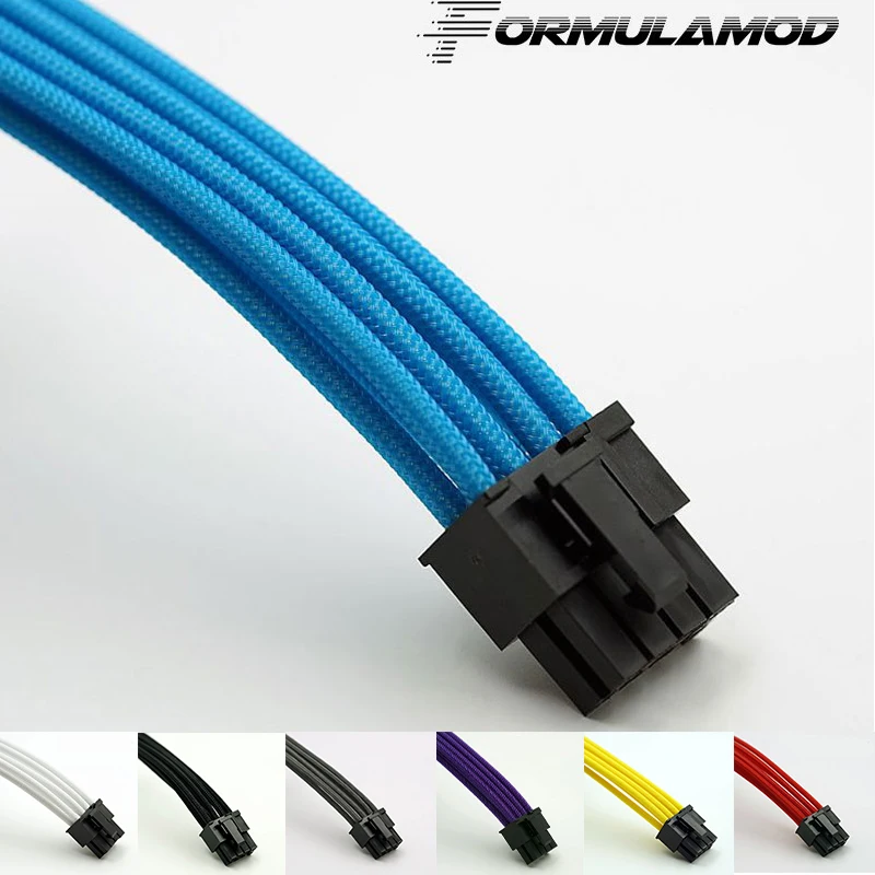 FormulaMod Fm-PCI8P-A PCI-E 8Pin GPU Мощность удлинители материнская плата 18AWG Многоцветный