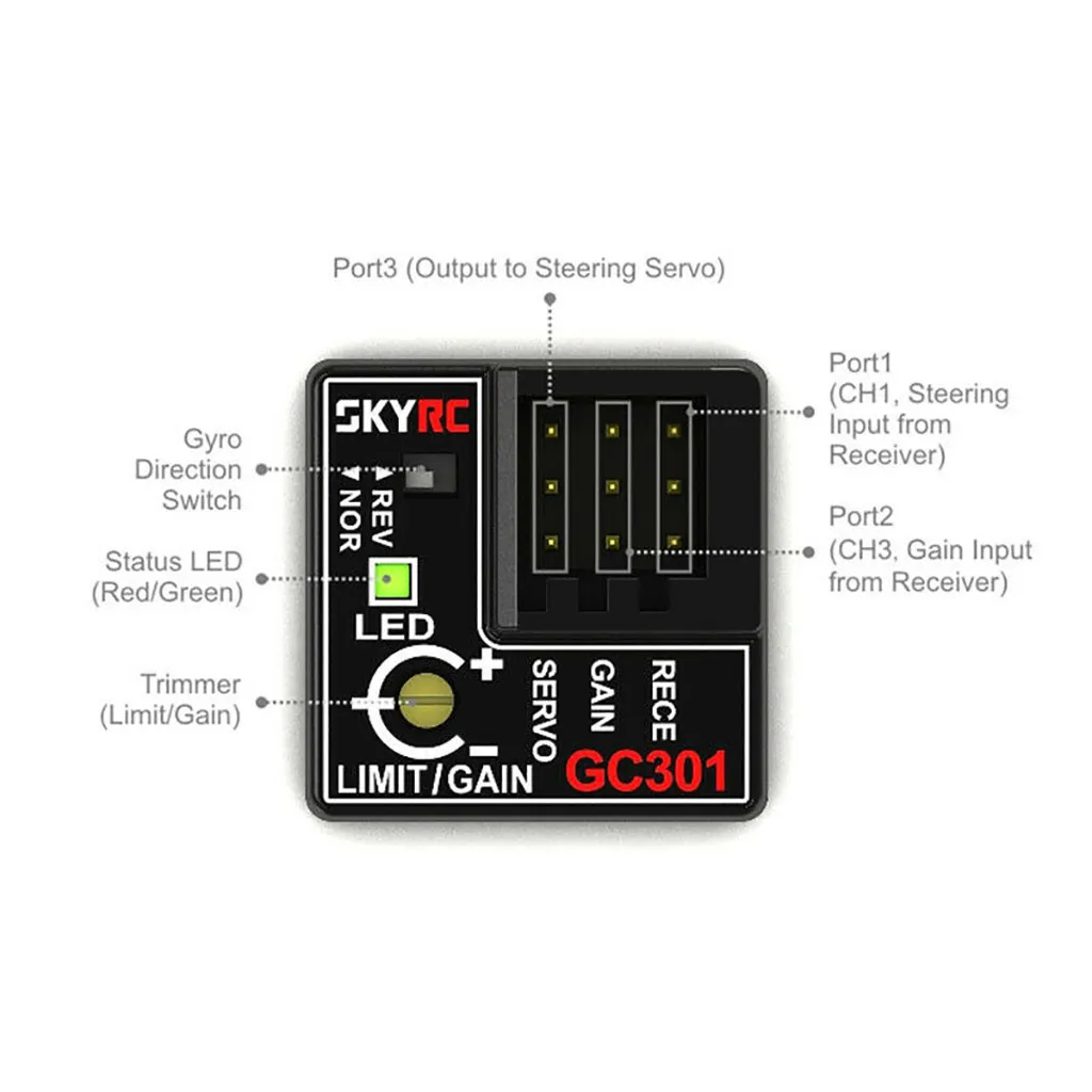 Детали модели SkyRC GC301 гиродатчик с пультом дистанционного управления