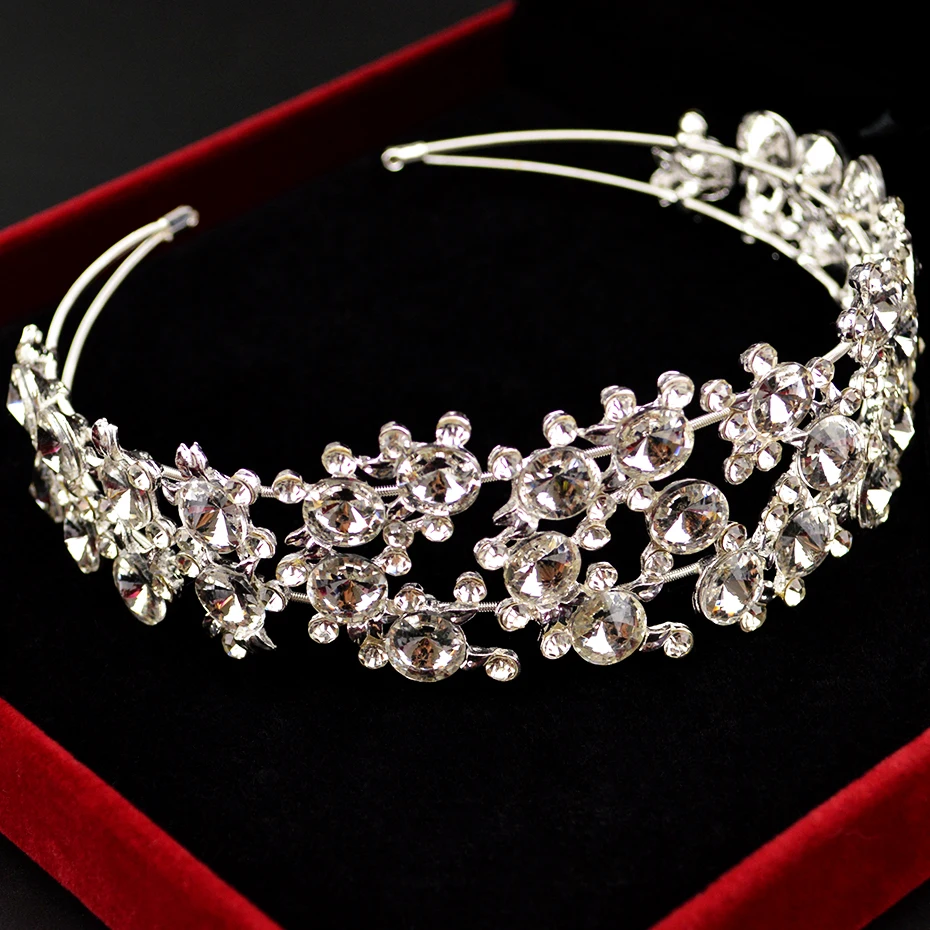 Повязка на голову с прозрачными кристаллами для волос | Украшения и аксессуары