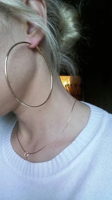 Серьги кольца женские большие золотистые/серебристые 50/80/90 мм 1 пара|silver hoop