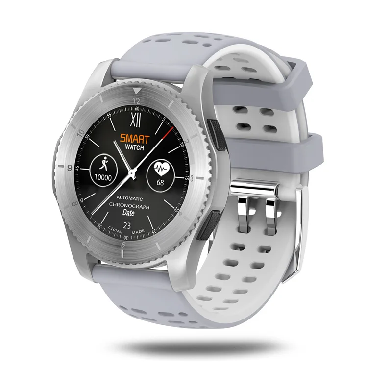 Gray and white № 1 GS8 Смарт-часы-телефон с Bluetooth 4,0 SIM карты вызова сообщение напоминание монитор сердечного ритма Smartwatch для IOS Android G8 часы - Цвет: Gray and white