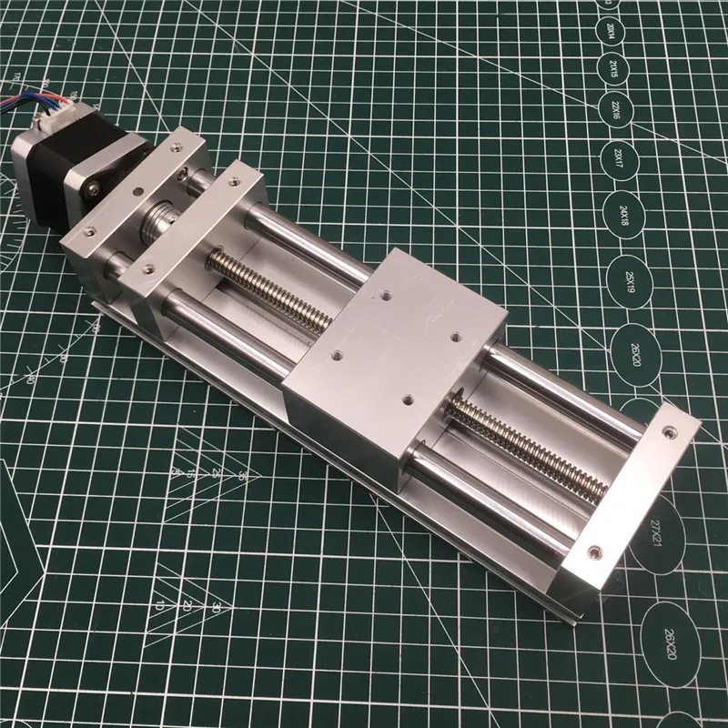 NEMA17 шаговый двигатель Z AXIS слайд-привод комплект 120 мм путешествия Анти-люфт ЧПУ раздвижной маршрутизатор, 3D принтер, плазменный крест слайд комплект