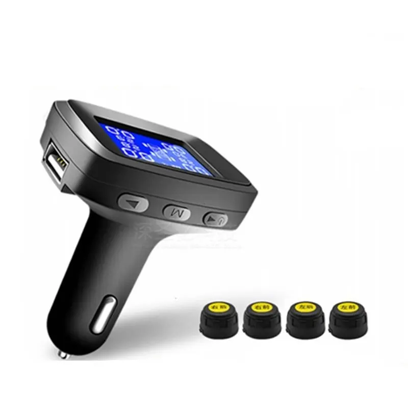 External sensor TPMS внешняя/Внутренняя система контроля давления в шинах сигнализация давления в шинах прикуриватель датчик давления в шинах TPMS - Тип: External sensor