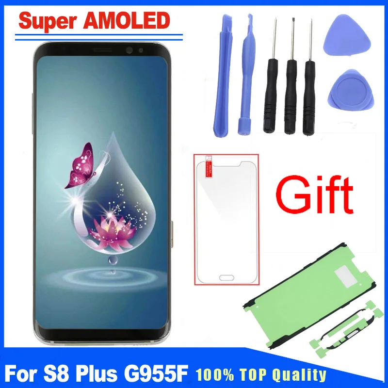 Супер AMOLED дисплей Замена для Samsung Galaxy S8 Plus SM G955F touch lcd сенсорный экран дигитайзер с