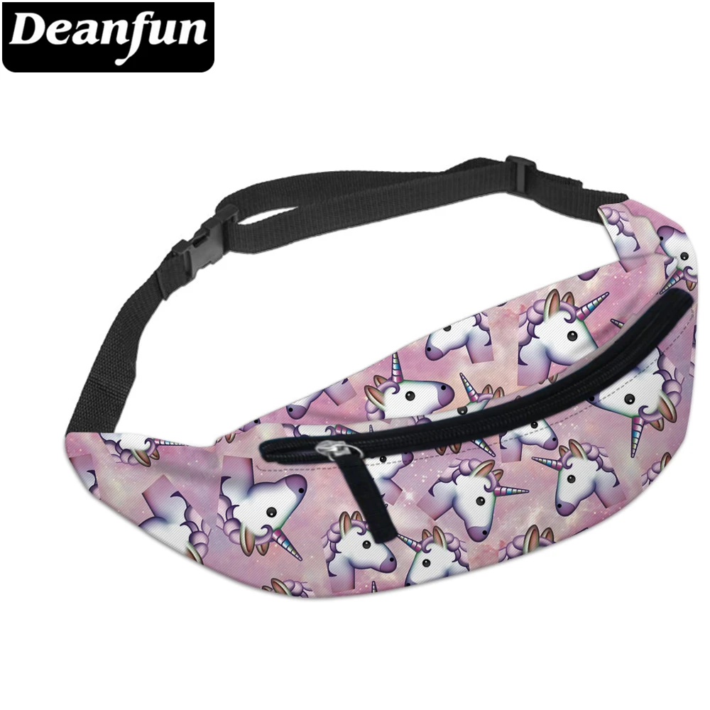 Deanfun Единорог поясная сумка с 3D принтом регулируемый ремешок Повседневная для