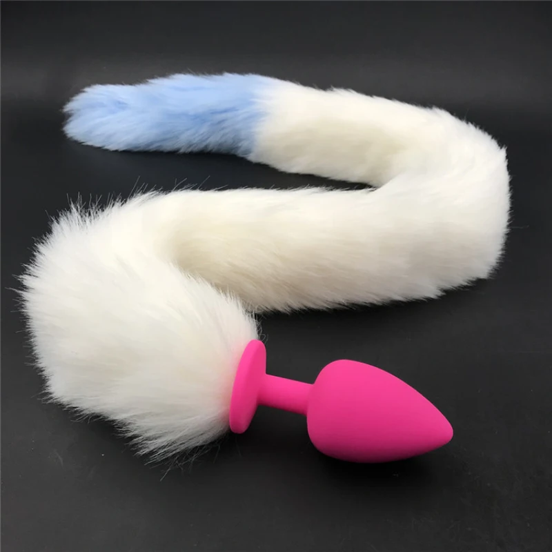 Black Pink Purple Anus Bead Tail Silicone Anal Plug Faux Animal Butt Adult Toys Sex for Woman H8-5-145A | Красота и здоровье