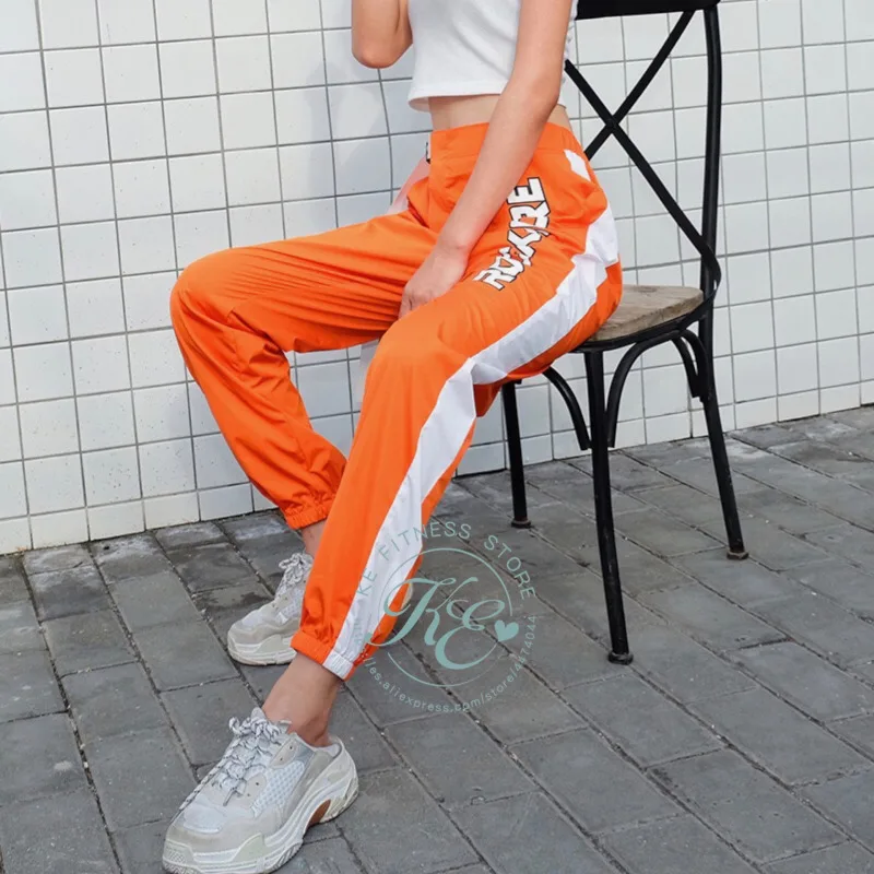 KE хипстеры stilo de calle pantalon cintura alta sport femme Pantalon фитнес брюки спортивная одежда Спортивные Штаны для фитнеса