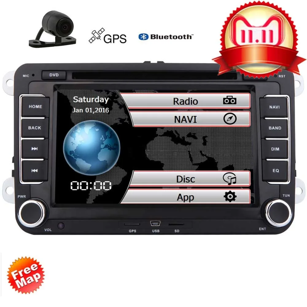 Бесплатная камера + сенсорный экран 2 Din автомобильный Кассетный dvd плеер gps