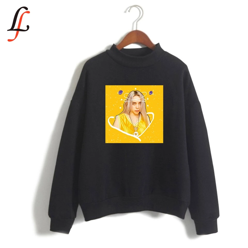 Billie Eilish водолазка толстовки Kpop Harajuku Женская одежда оверсайз хип-хоп Bangtan Одежда для мальчиков Новая мода