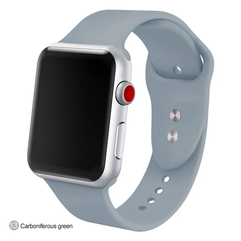 Мягкий силиконовый сменный ремешок для Apple Watch band 4, 5, 44 мм, 40 мм, браслет для iWatch series 3/2/1, 42/38 мм, аксессуар