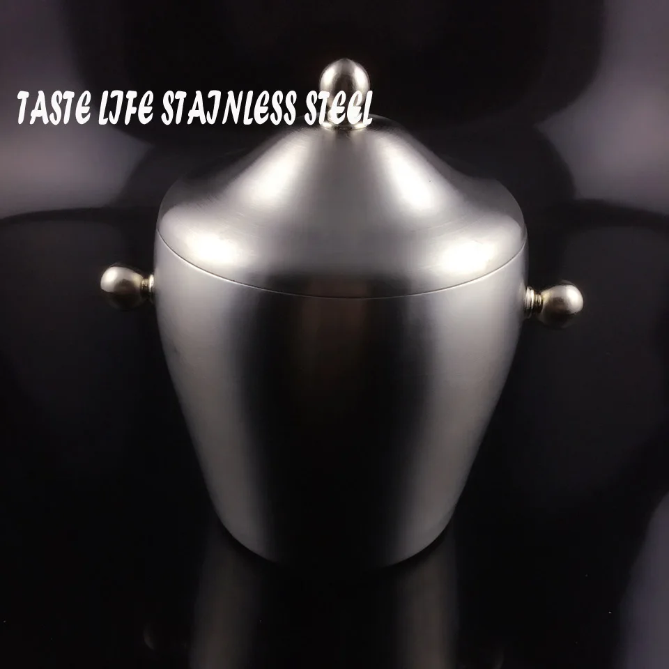 1.2L/2L Нержавеющая сталь ведро льда с Щипцы/охладитель/chopeira Para cerveja/охладитель