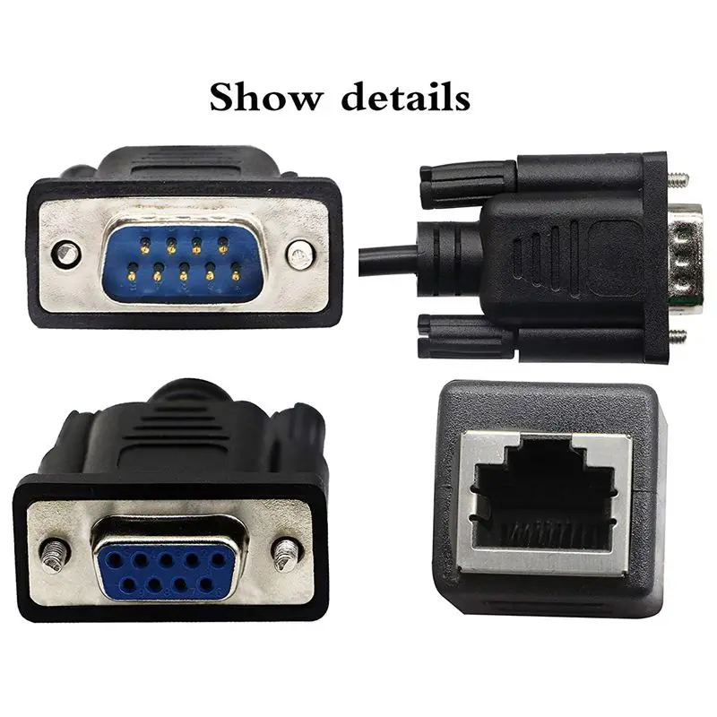 RJ45 к RS232 кабель DB9 9 контактный последовательный порт Женский и папа гнезду Cat5/6