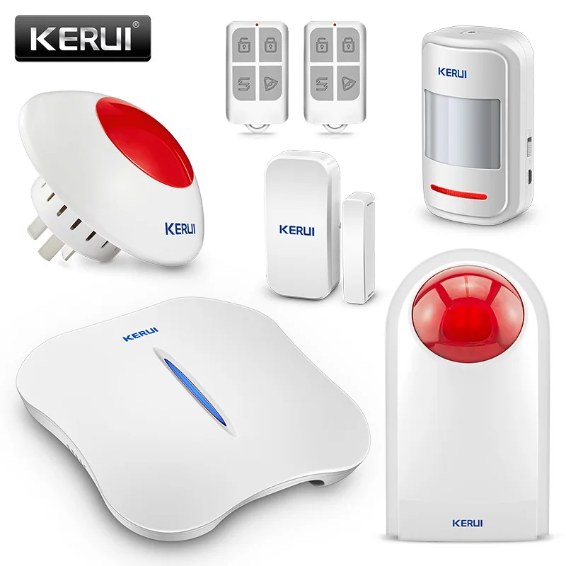 KERUI W1 Беспроводной охранных WiFi PSTN сигнализация Камера комплект мини-сигнализация устройства приложение Remote Управление - Цвет: KIT7