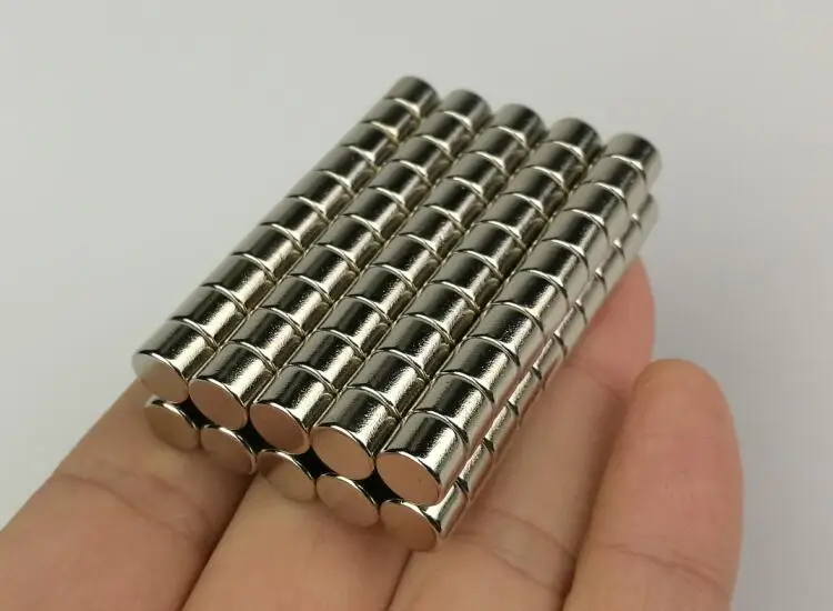 50 шт. D8X6mm неодимовый магнит N52 с покрытием NiCuNi супер мощный офисный Магнит черная доска и DIY Миниатюрный магнит