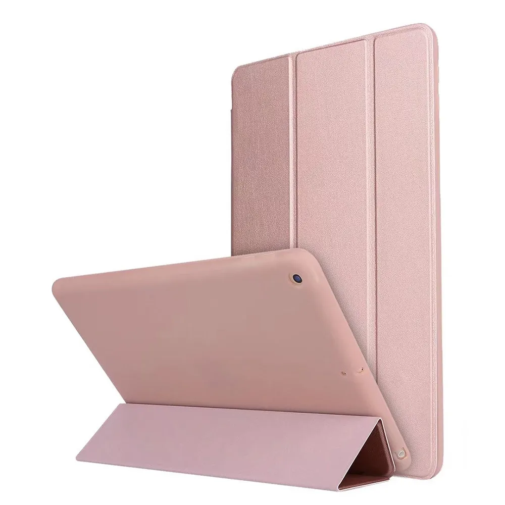 Rose Gold Чехол для нового iPad 9,7 дюймов модель выпуска A1822 A1823 A1893A1954 Мягкая силиконовая Нижняя крышка из искусственной кожи, умный чехол с функцией автоматического сна - Цвет: Rose Gold