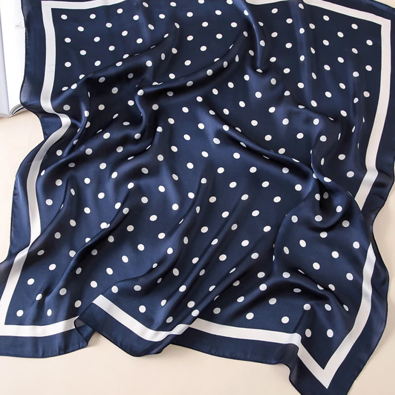 Модные женские туфли шарф Элитный бренд в горошек с принтом хиджабы шелковые