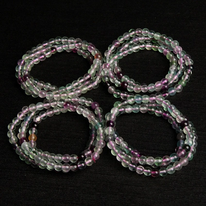 Браслеты из натурального флюорита 6 мм бусины Будды браслет на удачу для женщин