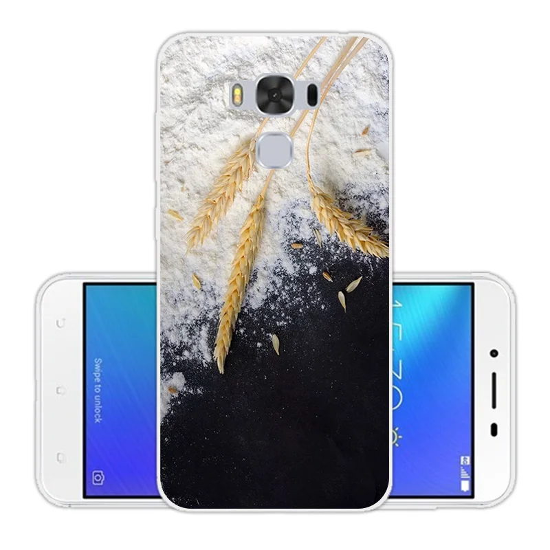 Чехол для Asus Zenfone 3 Max ZC553KL Синий чехол 5 дюймов прозрачный силиконовый мягкий ТПУ