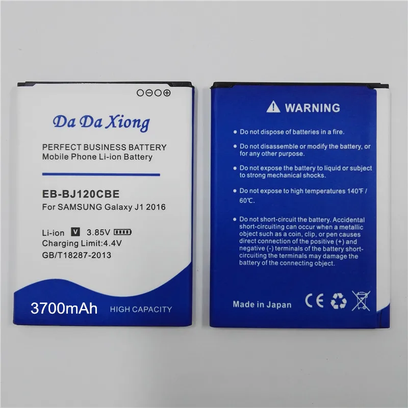 3700 мА/ч, EB-BJ120CBE Батарея для samsung Galaxy J1 Edition J1 версия J120F экспресс 3 J120A J120T J120 SM-J120F