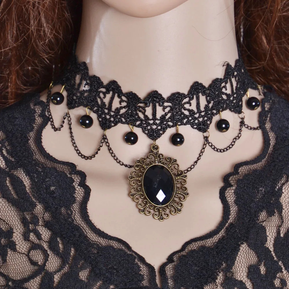 Женский чокер на цепочке с искусственными кристаллами эффектное ожерелье из