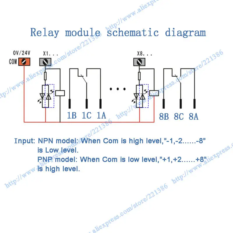 16 каналов 24В 10А релейная плата драйвера модуля усилитель на выходе PLC din рейка