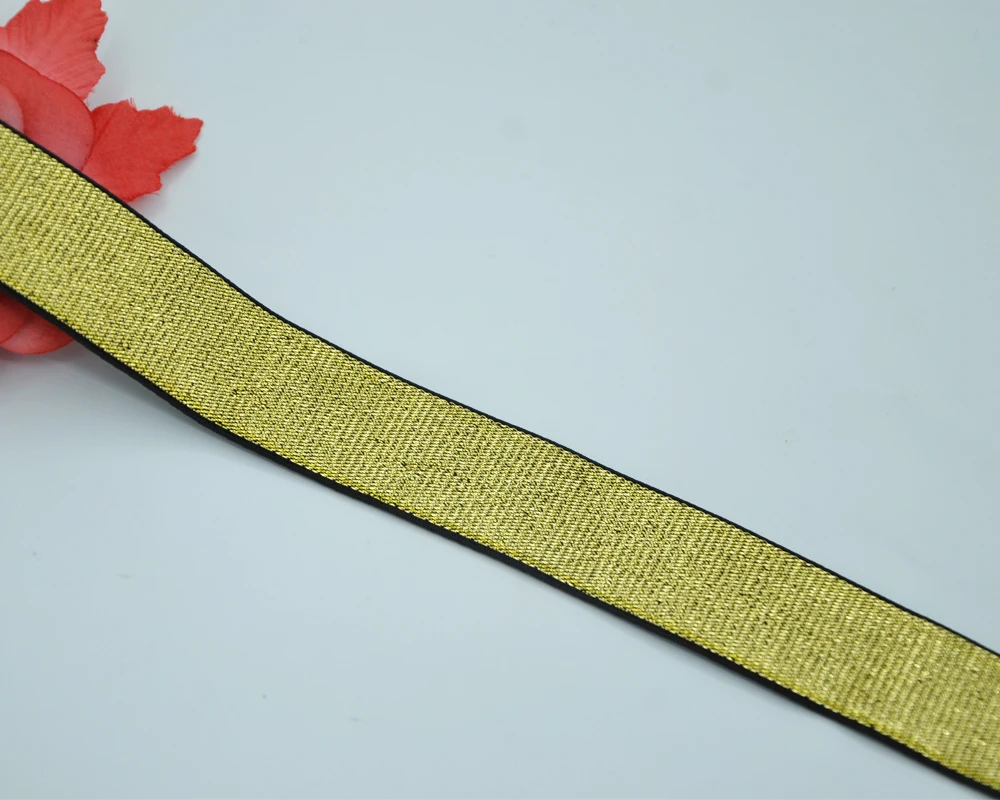 Новый стиль украшения 3 см блестящая золотая лента черный/белый цвет швейная