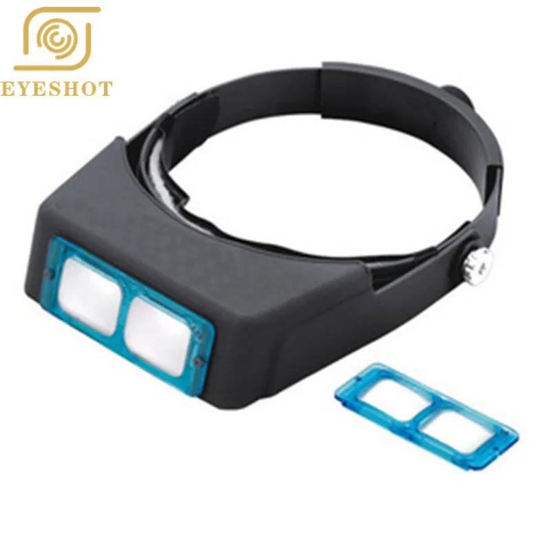 EYESHOT стеклянная линза 1.5X 2X 2.5X 3.5X оптическая Повязка На Голову лупа Ремонт часов
