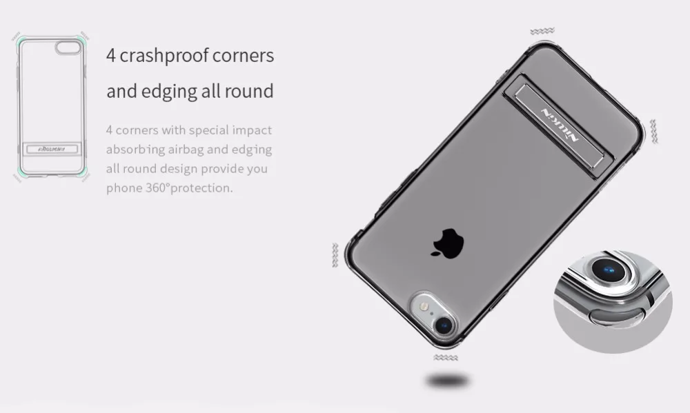 Nillkin Crashproof чехол для iPhone 7 прозрачная красочная подставка чехол для Iphone7 Plus Чехол Держатель защитный