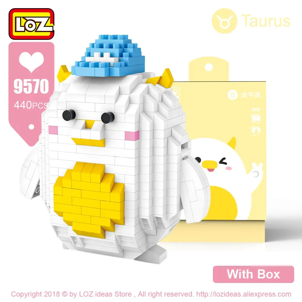9570 With Box LOZ алмазные блоки Рак милые китайские панды персонажи мультфильмов микро строительные блоки игрушки для детей DIY Кирпичи забавы 9568 - Цвет: 9570 With Box