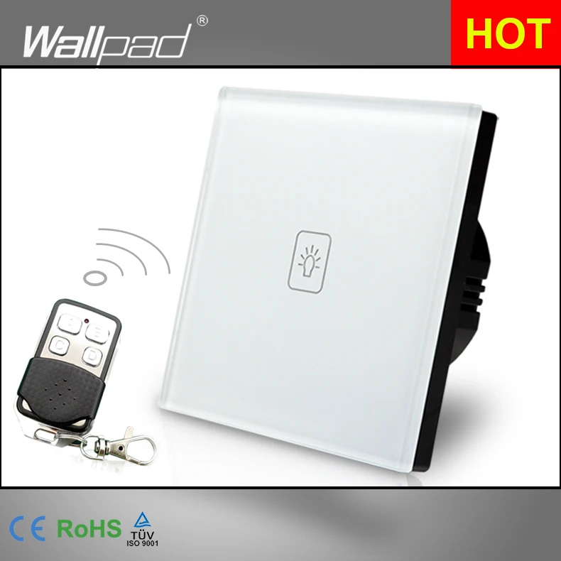 Умный диммер 1 комплект дистанционный переключатель Wallpad белое закаленное стекло