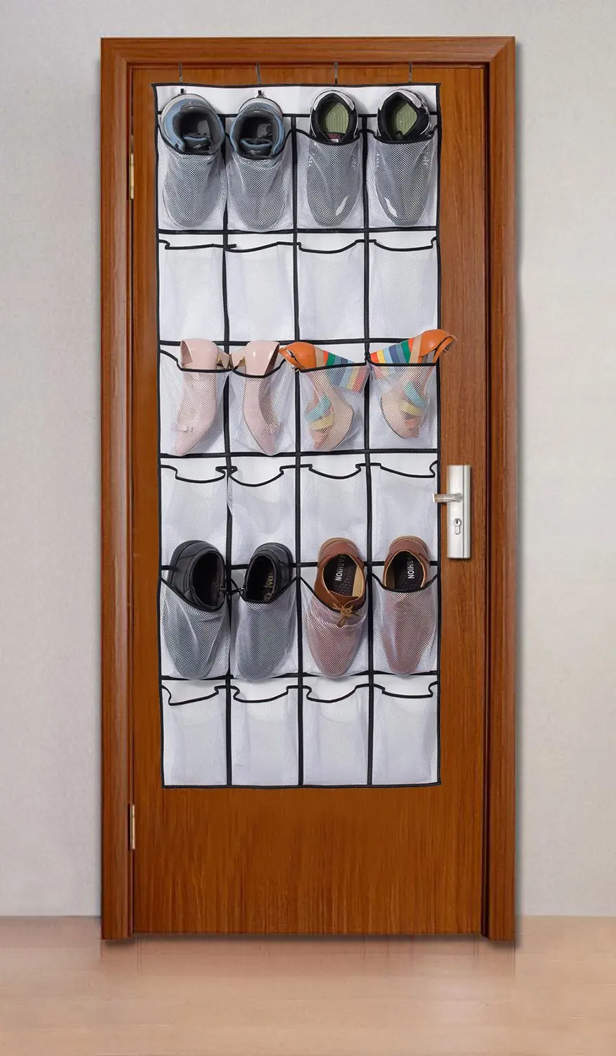 Over The Door Shoe Organizer 24 Large Mesh Pockets | Дом и сад