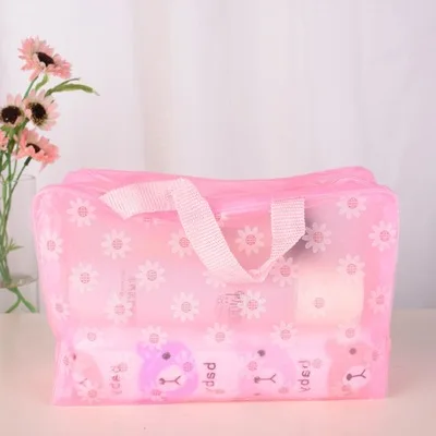 pink Дорожная Портативная сумка для мытья, женская косметичка, сумочка для зубных щеток, органайзер, сумка, большая емкость, для ванной, водонепроницаемая сумка для хранения - Цвет: pink