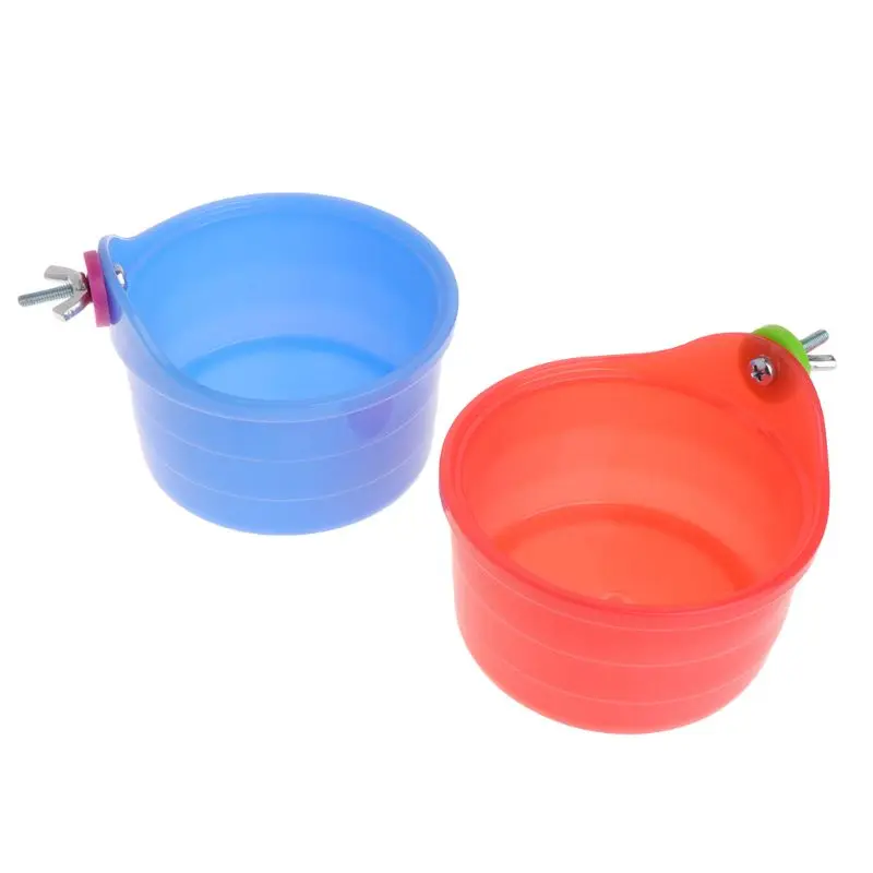 Пластиковая Круглая Клетка для домашних животных Кормушка воды и корма миска