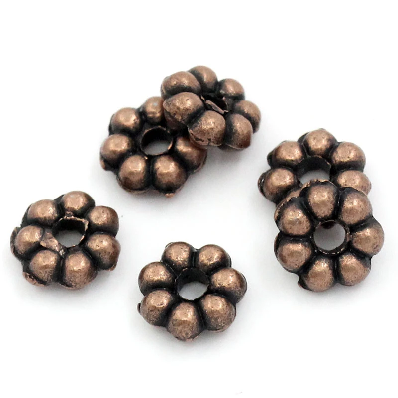DoreenBeads вставка бусины в виде цветка Медь Тон 4,8x4,8 мм, 500 шт(B25327), иу