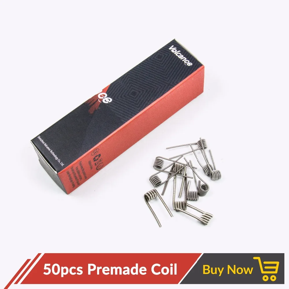 Volcanee 50 шт./лот готовые катушки тигра нагревательный провод плоский Twisted Fused Clapton с