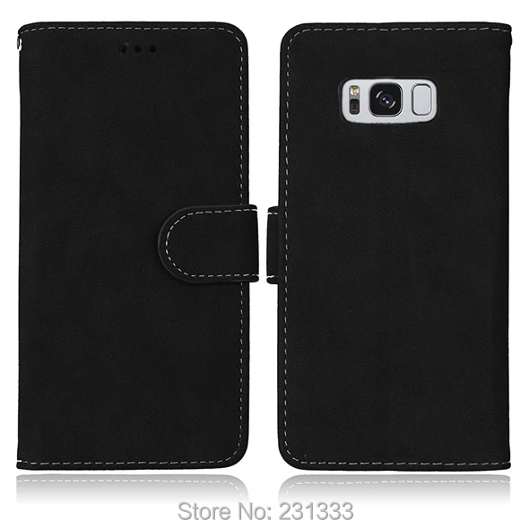 Матовый кожаный чехол кошелек в стиле ретро для Samsung Galaxy S8 PLUS J9 J3 J5 J7 A3 A5 A7 2017 C9 PRO