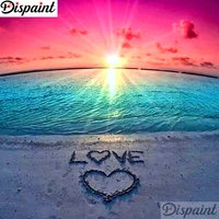 dispaint full squareround drill 5d diy diamond painting sunset love scenery 3d embroidery cross stitch 5d home decor a11517