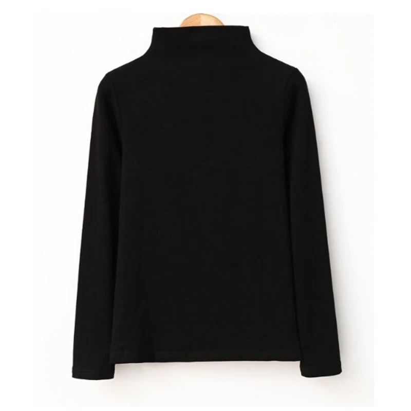GGRIGHT Basic Turtleneck T shirts Women 2019 Spring Long Sleeve Casual Solid Cotton Tshirt Female Plus Size Tops chemise femme | Женская