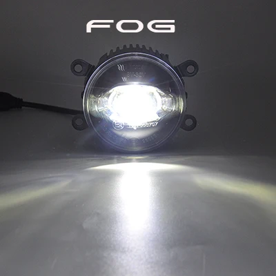 Fog Белый DRL Halo светодиодный передний противотуманный светильник наборы для Mitsubishi Outlander MK2 Lancer MK8 Grandis ASX подтяжку лица CANbus ОШИБОК - Цвет: Fog