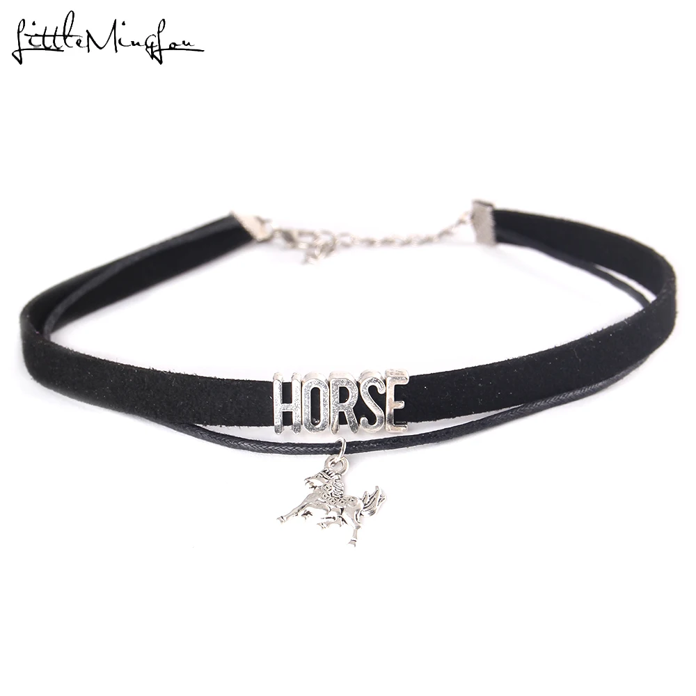 Женское Ожерелье-чокер с подвеской в виде лошади | Украшения и аксессуары