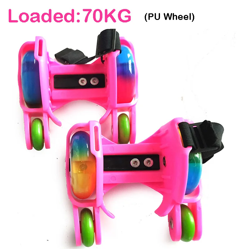 70kg PU pink Мигающая обувь для катания на роликах; маленький вихревой шкив; флэш-колесо; роликовые коньки; спортивные роликовые коньки; обувь для детей и взрослых - Цвет: 70kg PU pink