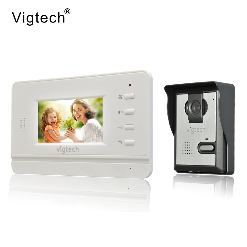 Vigtech Home Wired Cheap 4.3' inch LCD Color Video Door Phone DoorBell Intercom System IR Night vision Camera FREE SHIPPING