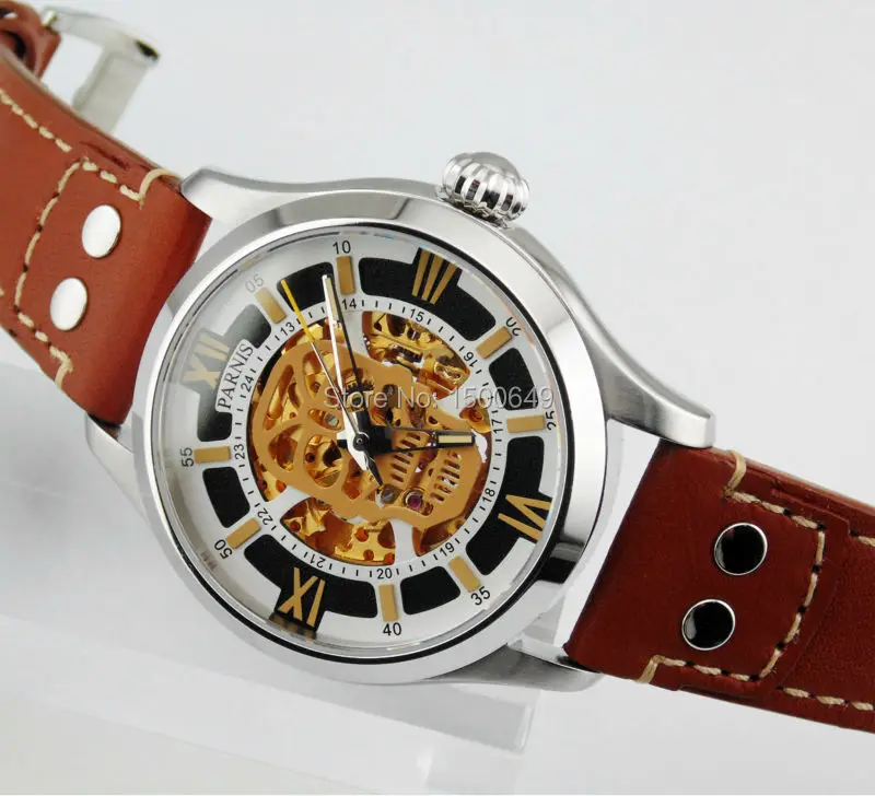 Parnis с сапфирами glass 45 мм стальной чехол Miyota Automatic Move men t мужские часы 1804 | Наручные