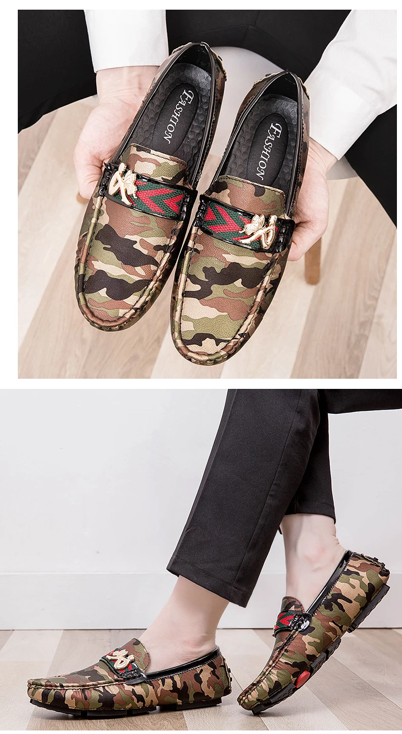 Shoes Men Loafers PU Leather Shoes Male Slip On Shoes Comfortable Lazy Sneakers Big Size 39-48# Driving Shoes Zapatillas Hombre