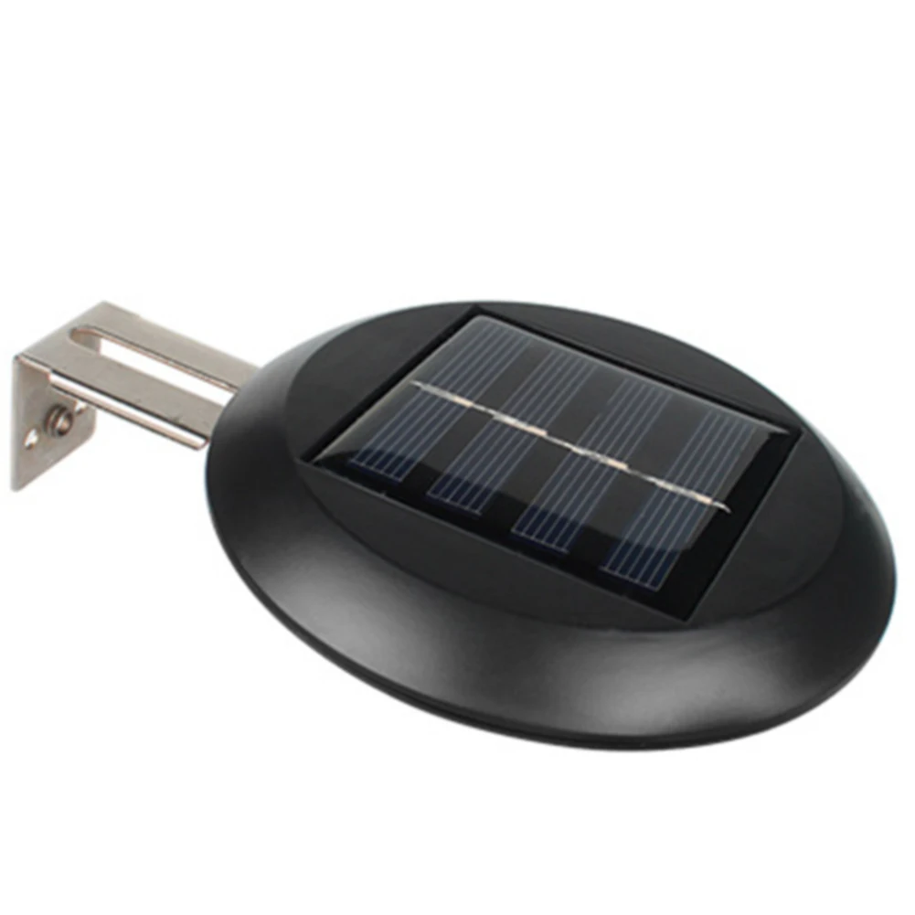 9 LEDs Yard Solar Powered Pathway Fence Home Gutter Grille Light Outdoor Garden Night Waterproof Wall Mount Sink Round